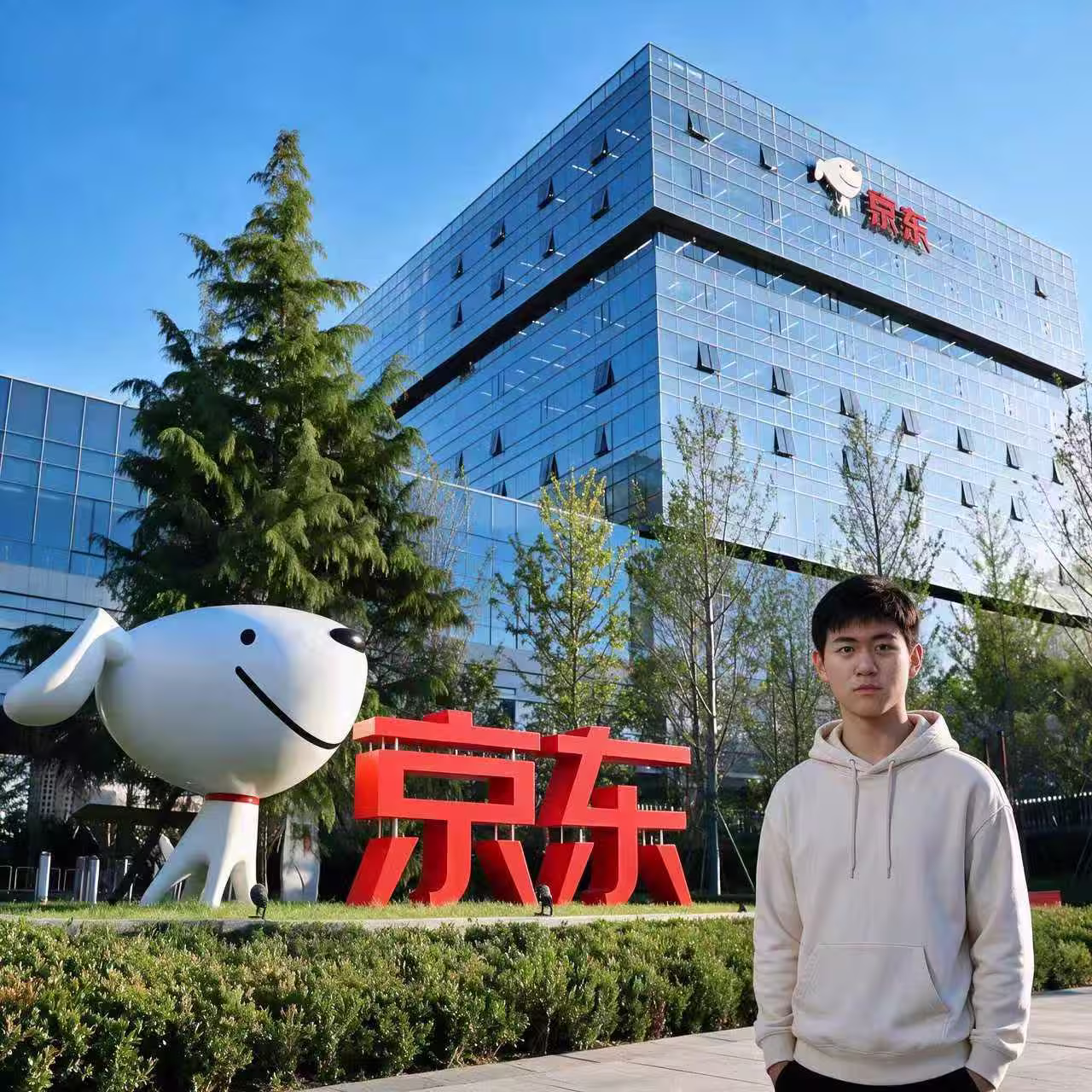 Students at JD.com visit
